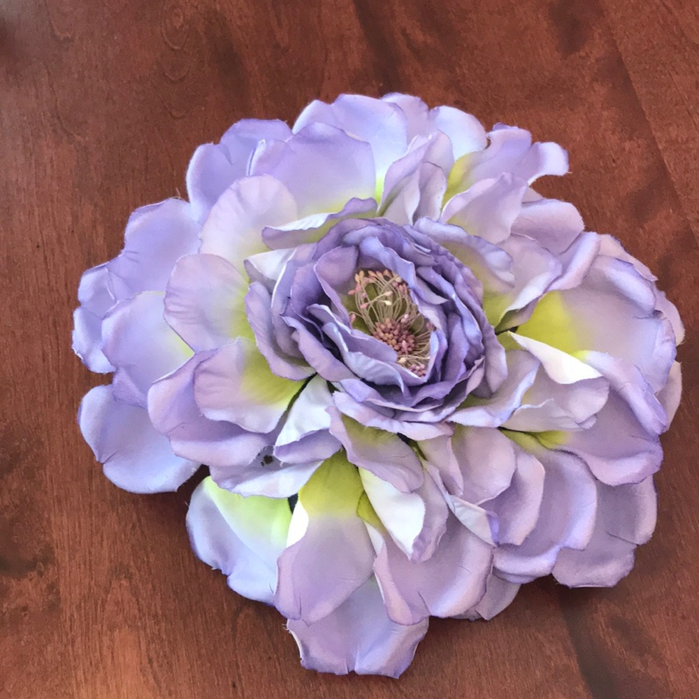 Purple/lavender flower pillow